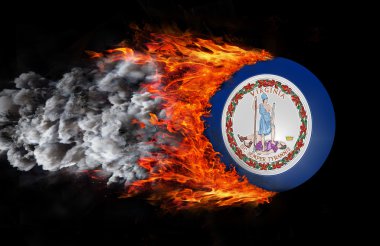 Yangın ve duman - bir iz ile Virginia bayrak