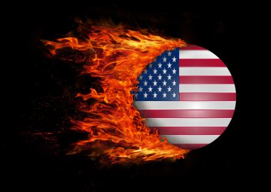 Yangın - Amerika Birleşik Devletleri bir iz bayrak