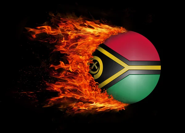 Bandiera con una scia di fuoco - Vanuatu — Foto Stock