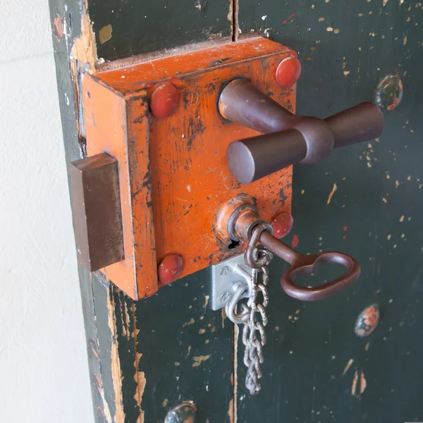 Old lock in a prison — Stock Photo, Image