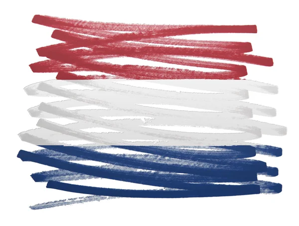 Flagga illustration - Nederländerna — Stockfoto
