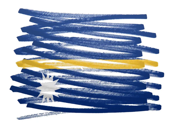 Ilustración de la bandera - Nauru —  Fotos de Stock