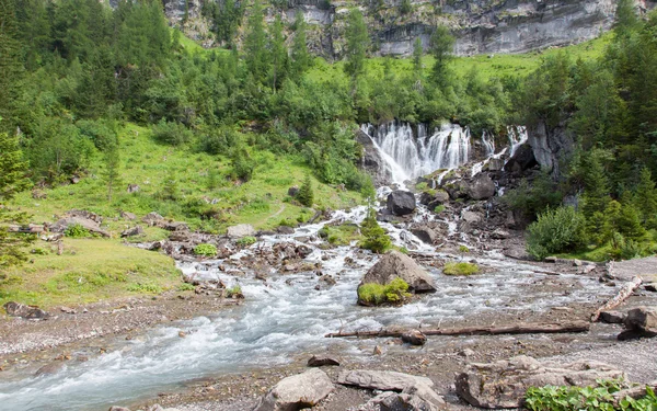 Водопад в лесу — стоковое фото