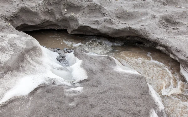Mountain stream, melted ice — Stock Photo, Image