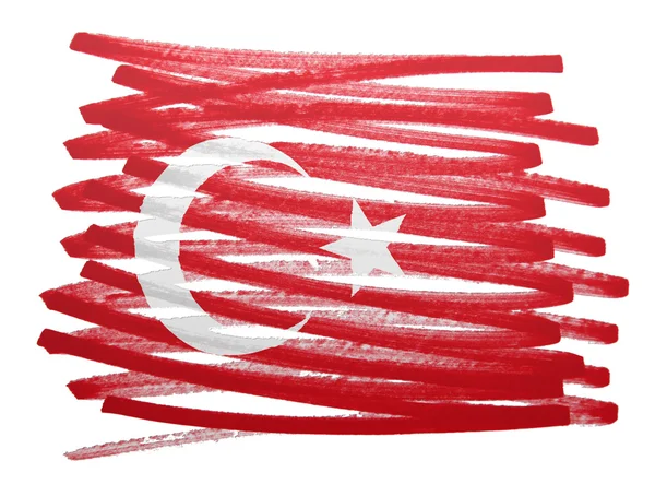 Flagga illustration - Turkiet — Stockfoto