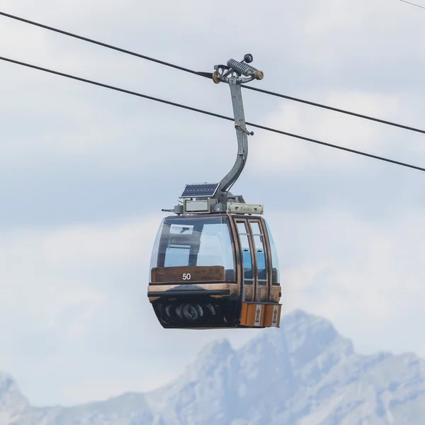 Ski lift cable booth or car