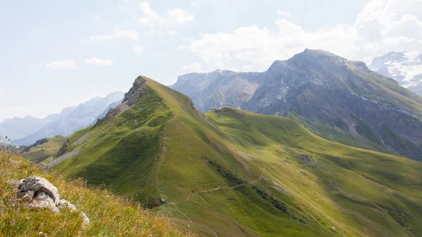典型的瑞士阿尔卑斯山的看法 — 图库照片
