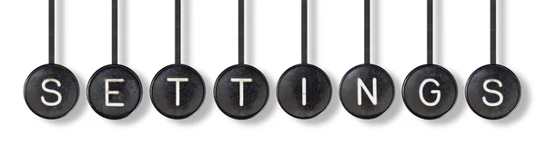 İzole - daktilo düğmeleri, ayarları — Stok fotoğraf