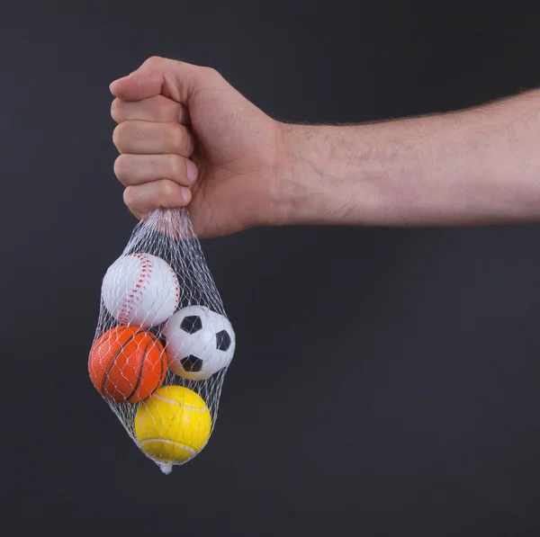 Маленькі іграшкові кульки ізольовані — стокове фото