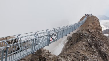 Les Diablerets, Swizterland - 22 Temmuz: İnsanlar Glacie yürüyüş