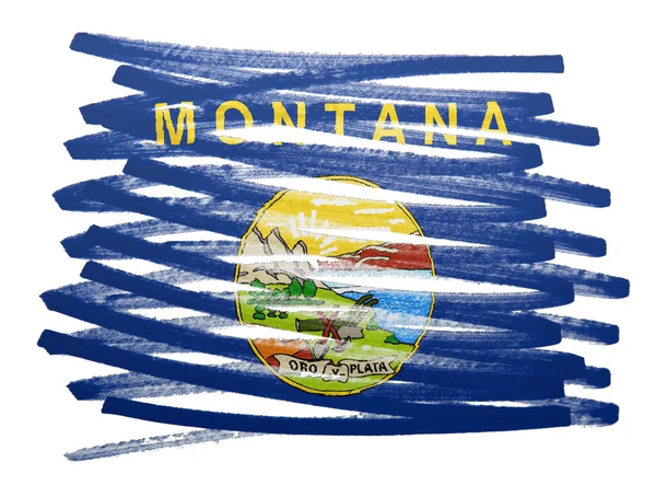 Ilustración de la bandera - Montana — Foto de Stock
