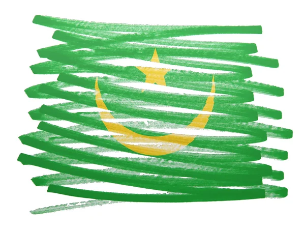 Flagge illustration - mauretanien — Stockfoto