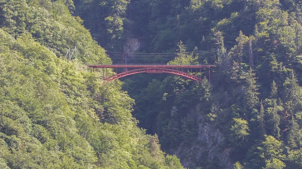 Suíço alpes metal ponte — Fotografia de Stock