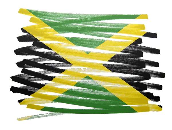 Флаг иллюстрации - Ямайка — стоковое фото