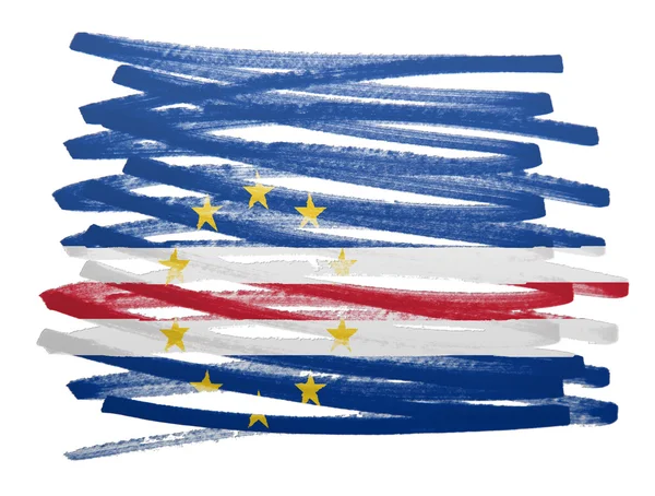 Ilustración de la bandera - Cabo Verde — Foto de Stock
