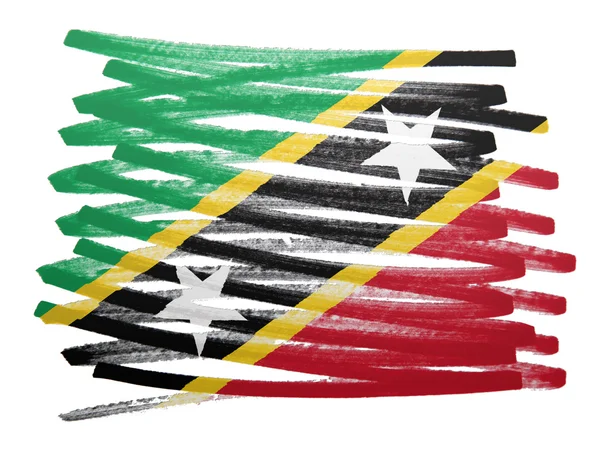 Flagga illustration - Saint Kitts och Nevis — Stockfoto