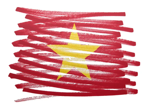 Ilustración de bandera - Vietnam —  Fotos de Stock