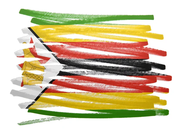 국기 그림-짐바브웨 — 스톡 사진