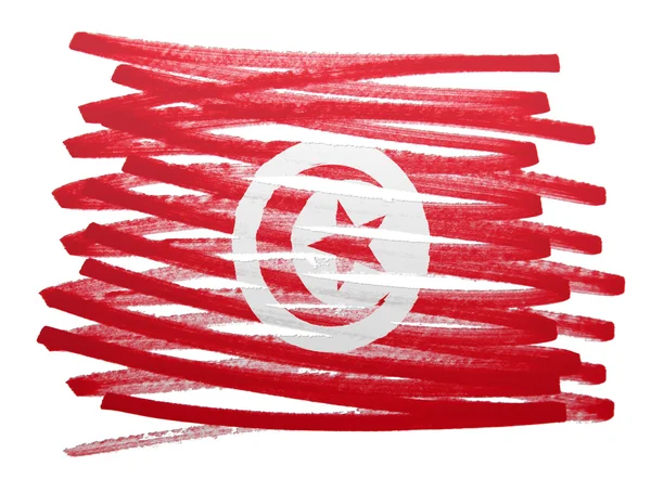 Illustration du drapeau - Tunisie — Photo