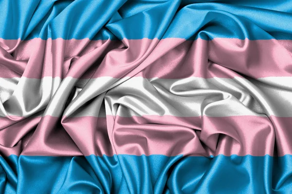 Drapeau en satin - drapeau de la Trans Pride — Photo