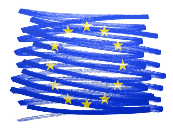 Vlajka ilustrace - Evropská unie — Stock fotografie