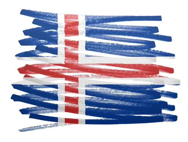 Flag illustration - Iceland — Stock Photo, Image