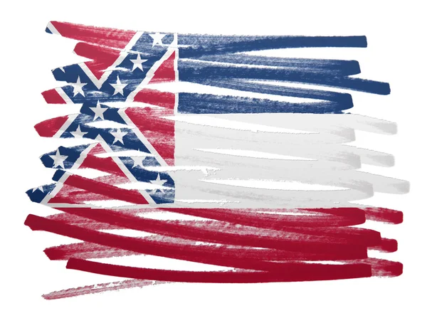 Flag illustration - Mississippi — Stock Photo, Image