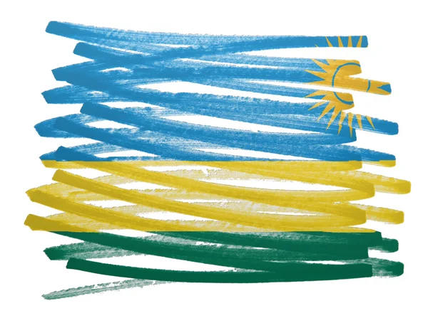 Vlag illustratie - Rwanda — Stockfoto