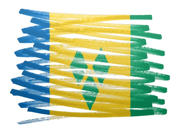 Vlag illustratie - Saint Vincent en de Grenadines — Stockfoto