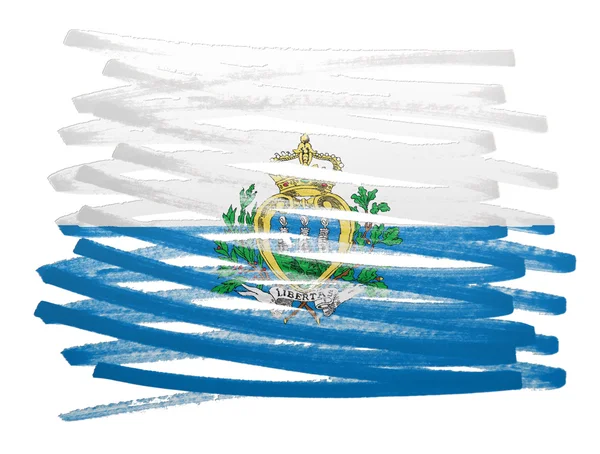 Vlag van illustratie - San Marino — Stockfoto