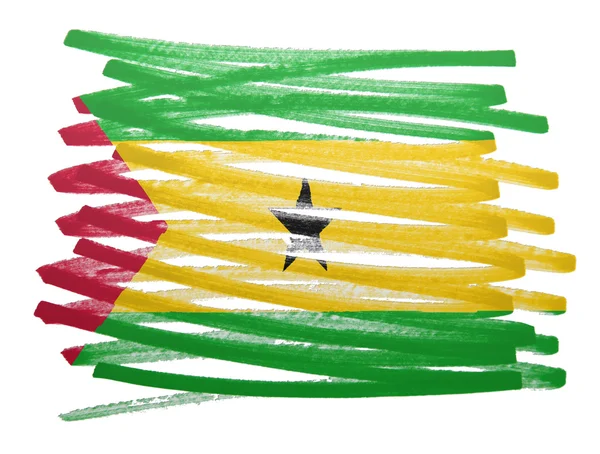 Illustrazione della bandiera - Sao Tome e Principe — Foto Stock