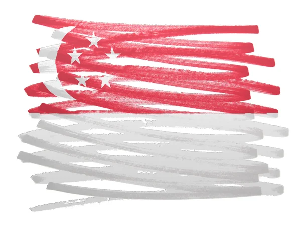 Vlag illustratie - Singapore — Stockfoto