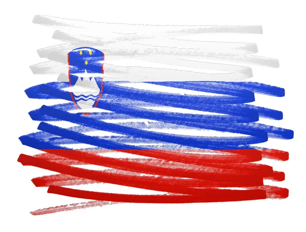 Illustration du drapeau - Slovénie — Photo
