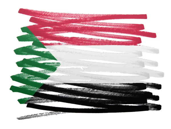 Flag illustration - Sudan — Stock Photo, Image