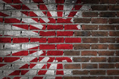 Karanlık tuğla duvar - Japonya