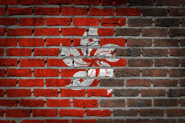 Dark brick wall - Hong Kong — Stock Photo, Image