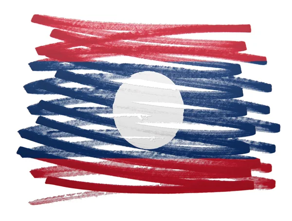 Zászló illusztráció - Laosz — Stock Fotó