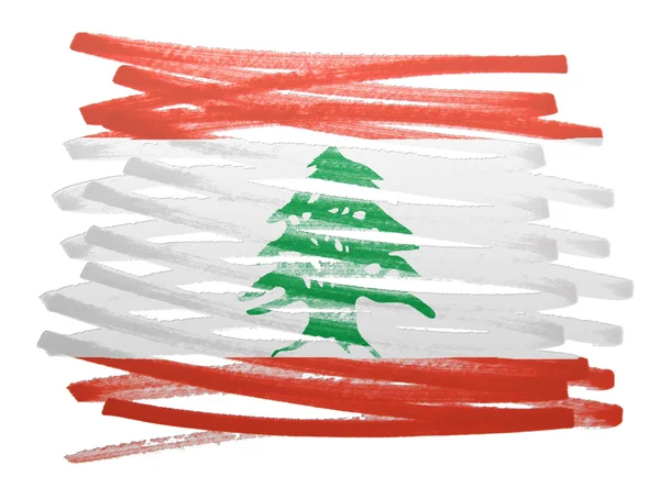 Flagga illustration - Libanon — Stockfoto