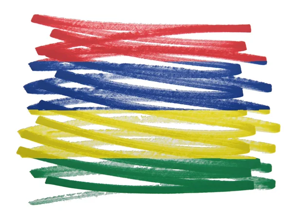 Ilustração da bandeira - Maurício — Fotografia de Stock