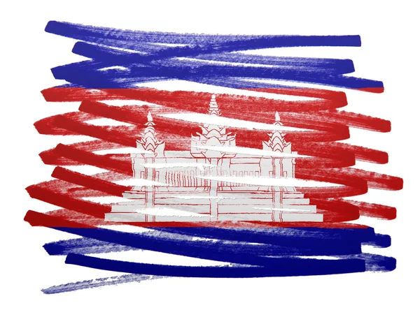 Прапор ілюстрація - Камбоджа — стокове фото