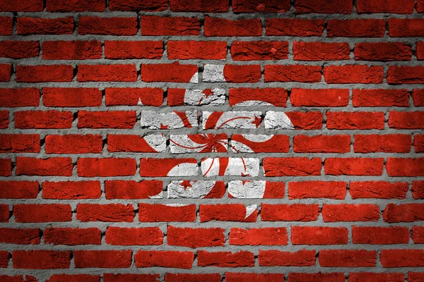 Dark brick wall - Hong Kong — Stock Photo, Image