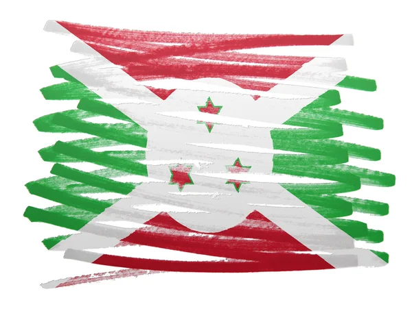 Ilustração da bandeira - Burundi — Fotografia de Stock