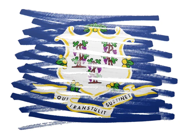 Vlajka ilustrace - Connecticut — Stock fotografie