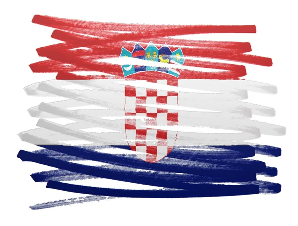 Flagge Illustration - Kroatien — Stockfoto