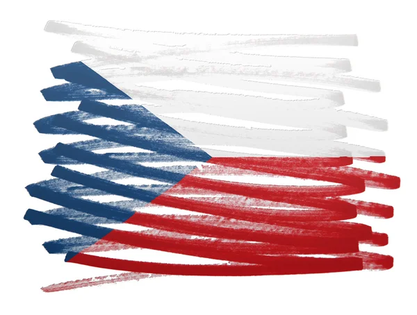 Flag illustration - Czech Republic — Stock Photo, Image