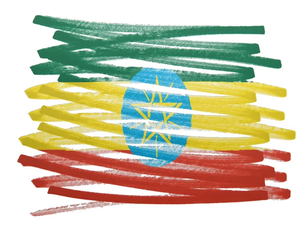 Flag illustration - Ethiopia — Stock Photo, Image