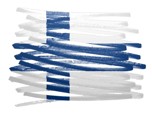 Flaga ilustracja - Finlandia — Zdjęcie stockowe