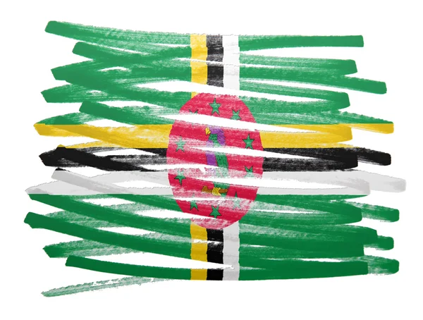 Flag illustration - Dominica — Stock Photo, Image