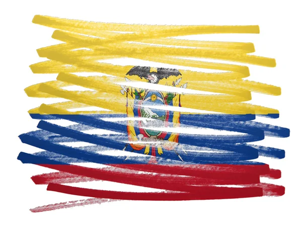 Flag illustration - Ecuador — Stock Photo, Image