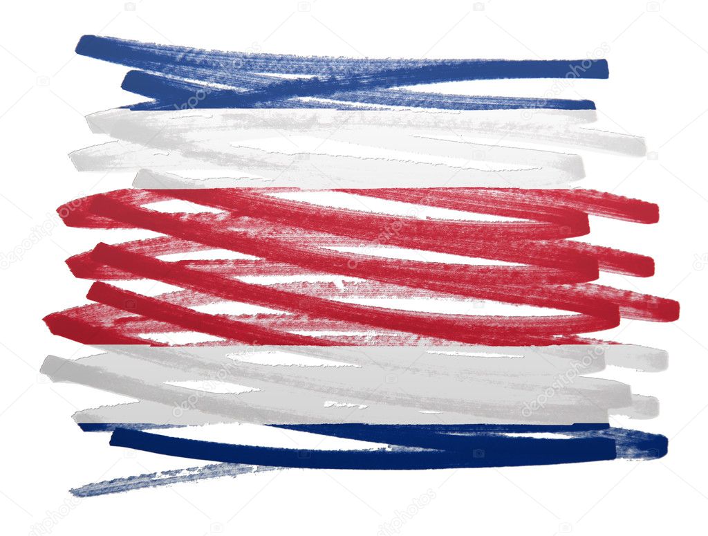 Flag illustration - Costa Rica
